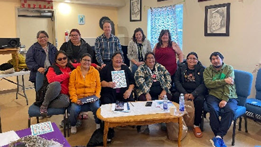 Participants au premier parcours annuel d'autogestion du diabète à Natuashish.