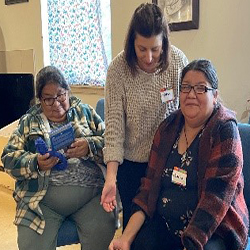 Resistance training demonstration Katie Pasteen, Terry Lucas, Madeline Michel