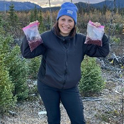 Terri Lucas, Diabetes Nurse Educator, Labrador-Grenfell Zone, picking berries.