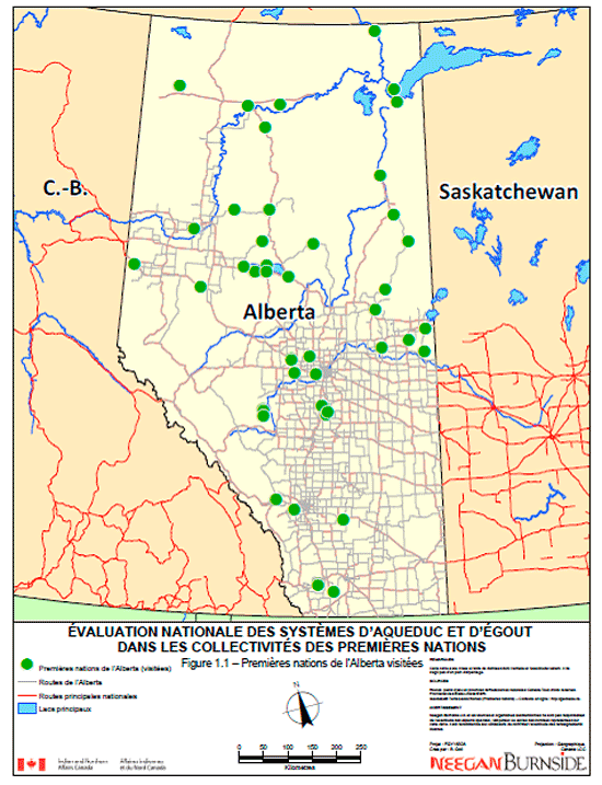 Figure 1.1 &ndash; Premi&egrave;res nations visit&eacute;es en Alberta